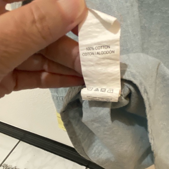 Lucky Brand Boys Long Sleeve Button Down Light Wash Denim Shirt - M - Picture 5 of 8